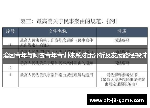 埃因青年与阿贾青年青训体系对比分析及发展路径探讨